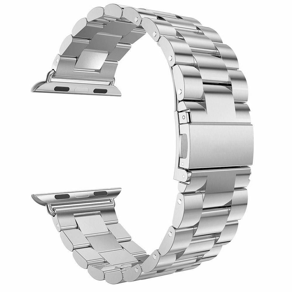 Seven Band Solid Stainless Steel for Apple Watch for Women | Compatible with Apple Watch Band 42mm/41mm/40mm/38mm, Metal Strap for Iwatch Series 11-1/SE 1-3 Women and Men, Gold Silver.