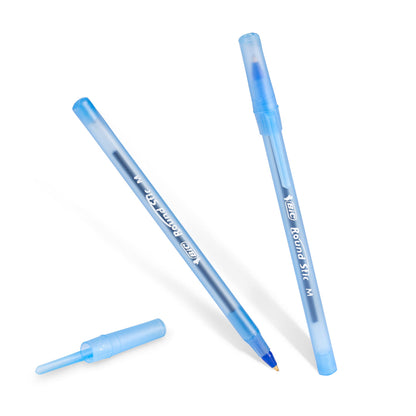 BIC Round Stic Xtra Life Assorted Ink Ballpoint Pens, Medium Point (1.0mm), 60-Count Pack of Bulk Pens, Flexible Round Barrel for Comfortable Writing, No. 1 Selling Ballpoint Pens