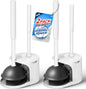 FORASTO 2 in 1 Toilet Plunger and Brush Set，Extended Handle Plunger，Toilet Bowl Brush Plunger Set, Bathroom Cleaning Tools ，Toilet Brush Plunger Combo，Cleaning Brush，Bathroom Cleaning Supplies