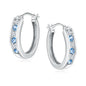 Channel Set Small Huggie Hoop Earrings Sterling Silver or 14K Gold Color,Lightweight Hypoallergenic CZ Diamond Chunky Hoop Earrings for Women