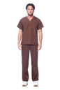 Dagacci Medical Uniform® Men's V-Neck Cargo Scrubs | Cotton Blend, Matching Top and Cargo Pants Set, 8 Pockets, Elastic Drawcord Waistband, for Men in Healthcare