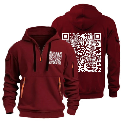 RTTUIOP Hoodies for Men Quarter Zip Pullover Tactical Sweatshirt Vintage Long Sleeve Casual Fashion Hoodie With Pockets