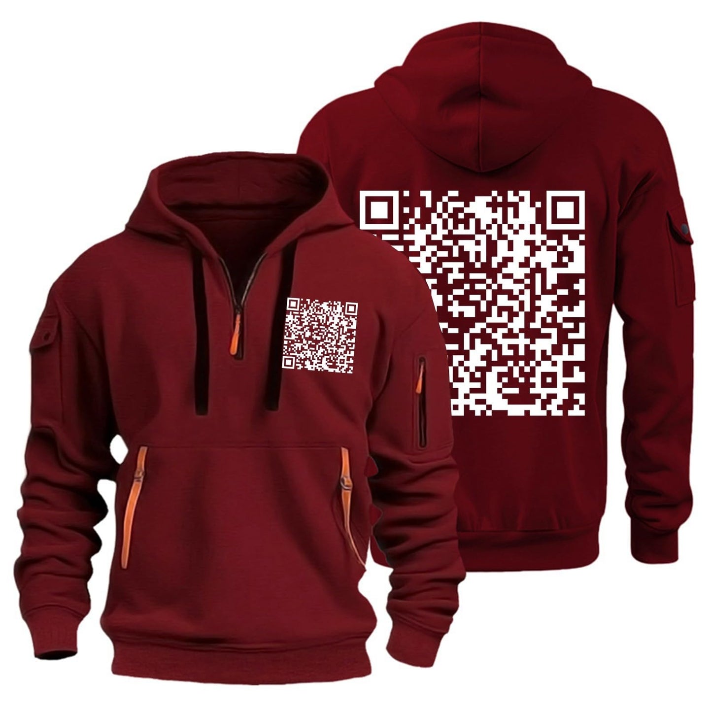 RTTUIOP Hoodies for Men Quarter Zip Pullover Tactical Sweatshirt Vintage Long Sleeve Casual Fashion Hoodie With Pockets