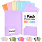 Sooez 6Pack Folders with Pockets, Pastels Colors, Heavy Duty Pocket Folder, Plastic Folders with Pockets, 2-Pocket Folder Bulk, Aesthetic File Folder, Back to School Office Filing Supplies