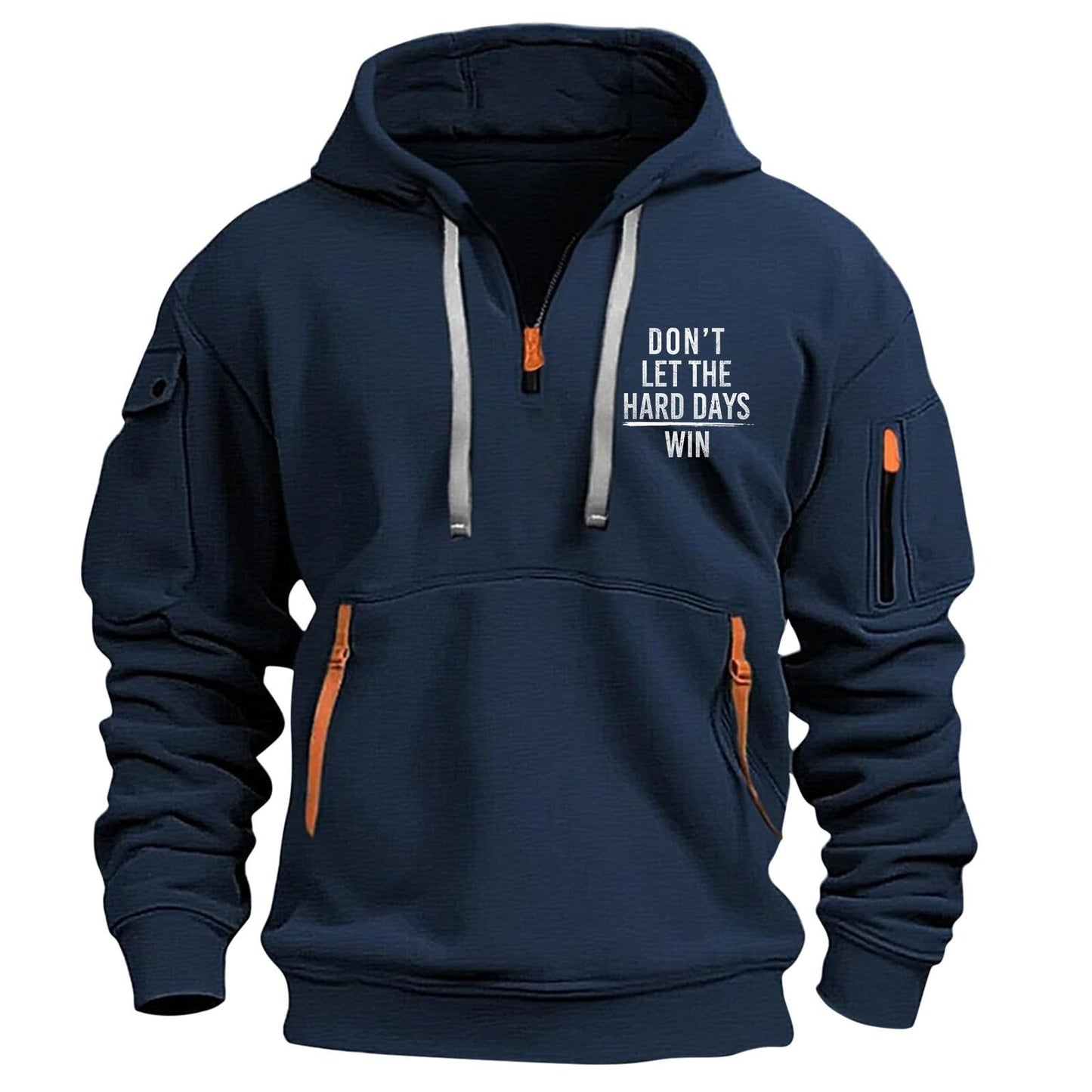 RTTUIOP Hoodies for Men Quarter Zip Pullover Tactical Sweatshirt Vintage Long Sleeve Casual Fashion Hoodie With Pockets