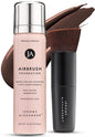 Jerome Alexander MagicMinerals AirBrush Foundation – 2 Piece Set with Airbrush Foundation and Kabuki Brush - Spray Makeup with Anti-aging Ingredients for Smooth Radiant Skin - Light Medium