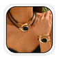 CLOACE Gold Necklace Set Boho Double-Layer Pendant Necklace Bracelet Sets Vintage Fashion Jewelry for Women