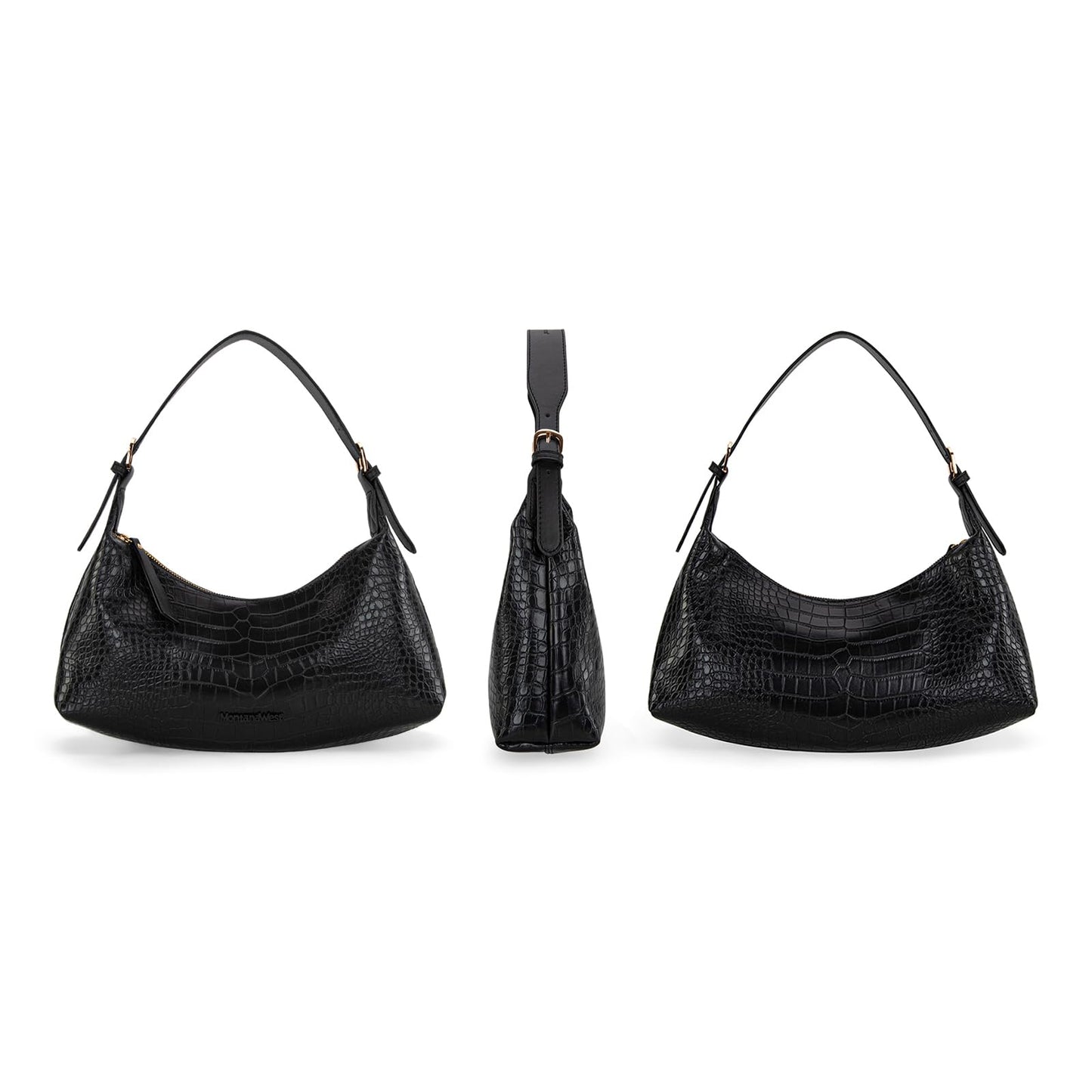 Montana West MEDIUM Shoulder Purses for Women Crescent Hobo Bags Trendy Purses