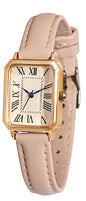 BESTKANG Leather Strap Watches for Women Elegant Dainty Ladies Watch Vintage Rectangle Women Quartz Wrist Watch