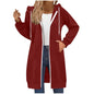 Long Hoodies for Women Zip Up Hooded Sweatshirt Jackets Lightweight Loose Comfort Fleece Fashion Fall Winter Clothes