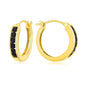 14K Gold Plated/925 Sterling Silver Birthstone Hoop Earrings for Women | 18mm Created Gemstone Hoops,Hypoallergenic and Lightweight,Birthday Mother's Day Jewelry(with Gift Box)