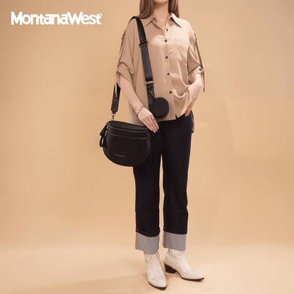 Montana West Bum Bag Nylon Crossbody Bags Mom Purse with with Coin Purse