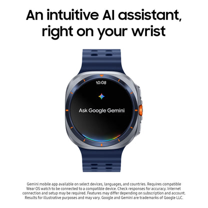 Samsung Galaxy Watch Ultra (2025), Titanium Gray, 47mm, LTE Smartwatch | Titanium Casing, Advanced Sleep Coaching, Running Coach, Energy Score, Heart Rate Tracking, GPS, [US Version, 2 Yr Warranty]