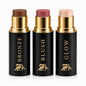 Cream Contour Stick Set – Blush, Bronzer & Highlighter Trio | Hydrating, Buildable, High-Pigment Makeup with Shea Butter & Vitamin E | Phoenix Beauty Gift Set (Enchanted)