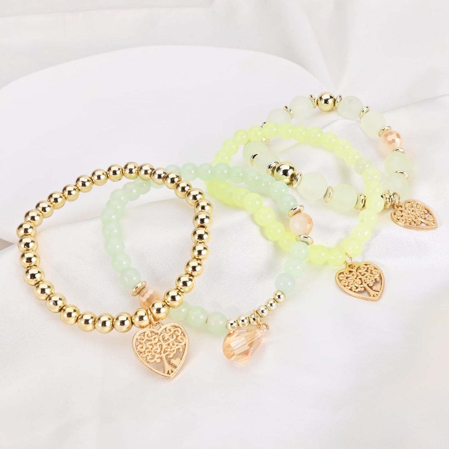 Bohemian Bracelet Sets for Women - 6 Sets Stackable Stretch Bracelets Multi-color Boho Jewelry for Women Hippie Bracelets Dainty Jewelry