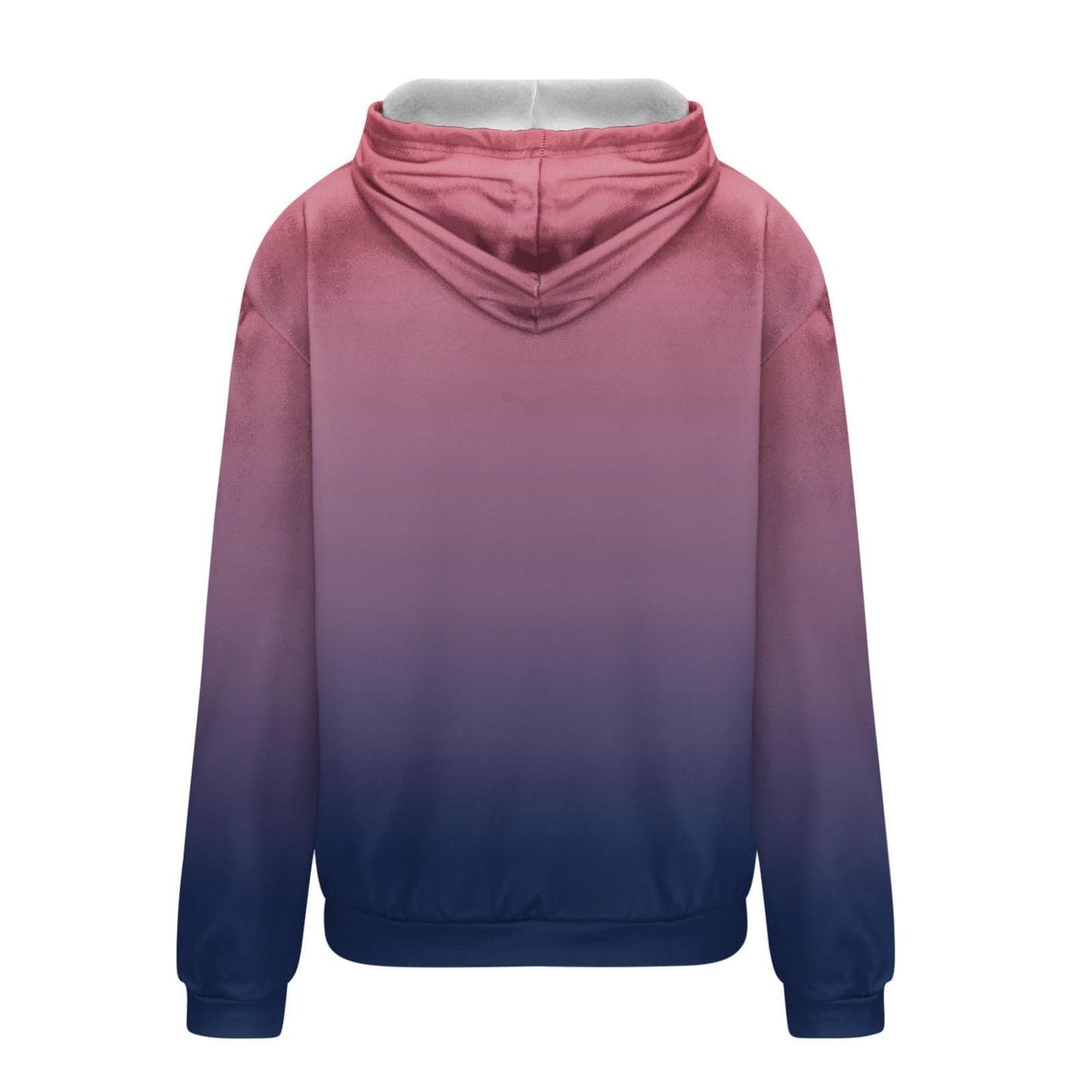 Women Gradient Tie Dye Pullover Hoodie Long Sleeve Drawstring With Pocket Oversized Casual Street Sweatshirts