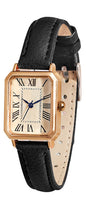 BESTKANG Leather Strap Watches for Women Elegant Dainty Ladies Watch Vintage Rectangle Women Quartz Wrist Watch