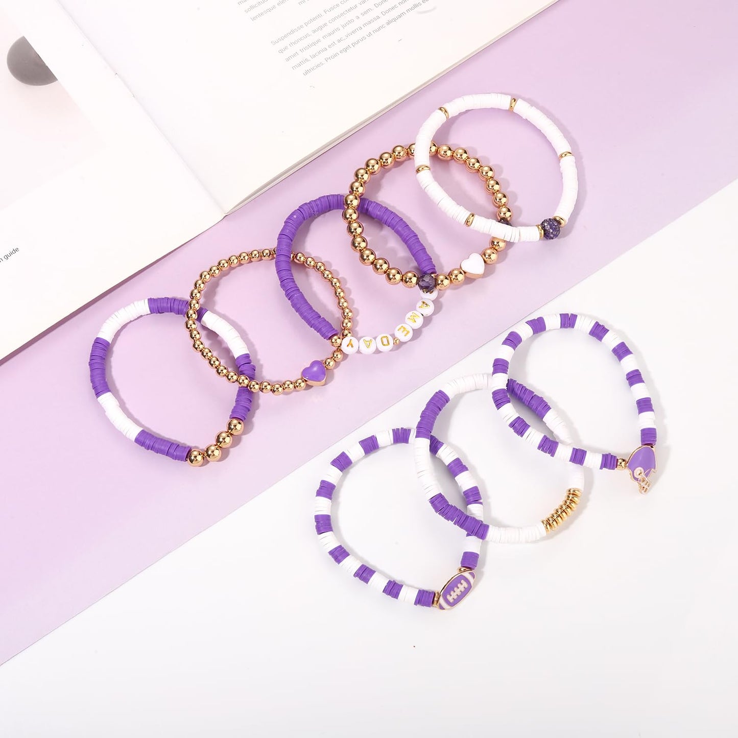 Heishi Bracelets for Women Clay Beaded Stretch Bracelets Stackable Friendship Bracelet Set Summer Beach Accessories Outfits Jewelry Gifts