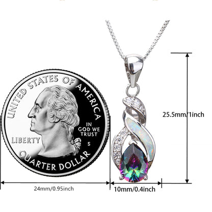 Jewelry Sets Australian Created Opal Necklace Earrings Jewelry for Mom