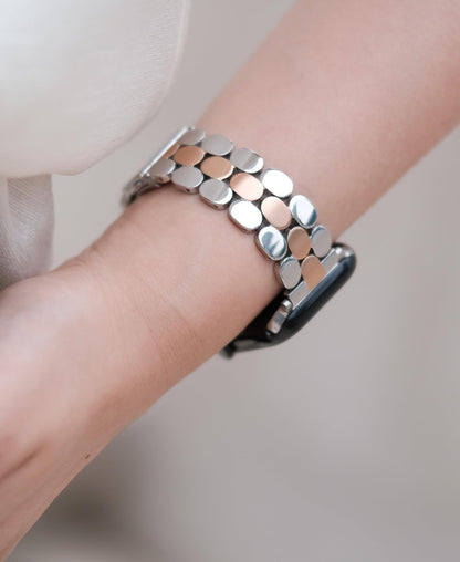 Designer Band for Apple Watch 40mm 41mm 42mm 38mm 44mm 45mm 46mm 49mm for Women, Stainless Steel Dressy Bands Compatible with Apple Watch Series 11,10,Se,9,8,7,6,5,4,3,2,1 for iWatch