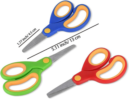 ELECKEY Scissors for School Kids Student, Kids Scissors 36 Count Bulk Set Teacher Pack(Rounded-tip, Blunt), 5 Inch | for Classroom, Teacher Pack, Rounded-tip, Blunt