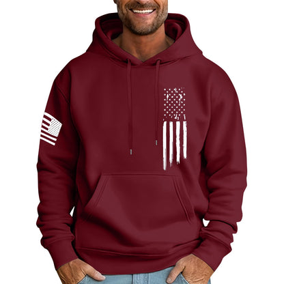 Ymosrh Mens Patriotic Hoodies USA Flag Print Hooded Sweatshirt Pullover Casual Fashion Hoodie, M-6XL