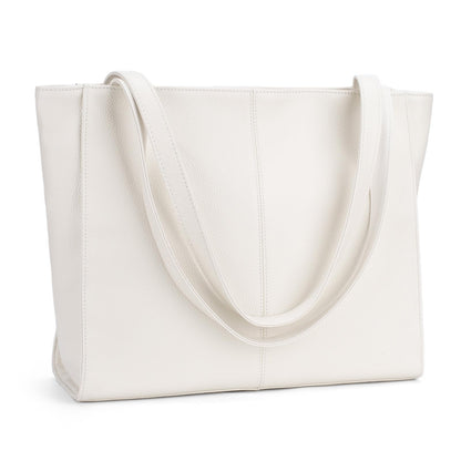 befen Genuine Leather Tote Bag for Women Work, Women's Leather Shoulder Bags Purses Satchel Handbags with Laptop Compartment