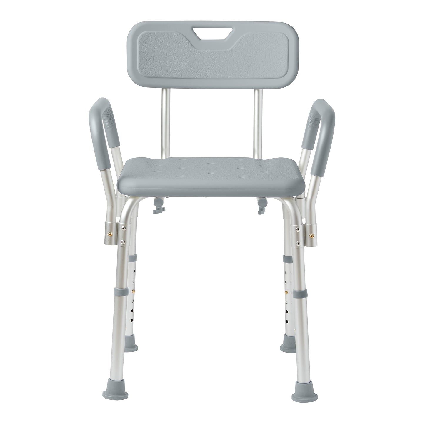Medline Shower Chair Seat with Padded Armrests and Back | Heavy Duty Shower Chair for Bathtub | Slip Resistant Shower Seat with Adjustable Height | Shower Chair for Inside Shower with 350 lb Capacity