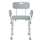 Medline Shower Chair Seat with Padded Armrests and Back | Heavy Duty Shower Chair for Bathtub | Slip Resistant Shower Seat with Adjustable Height | Shower Chair for Inside Shower with 350 lb Capacity