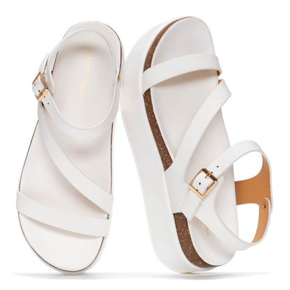 Project Cloud Adjustable Strap Platform Sandals Women Footwear (Mellow) | Plush & Soft Insole Wedge Sandals for Women; Water-Resistant Platform Sandals Women; Non-Slip and Lightweight Wedge Sandals