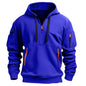 RTTUIOP Hoodies for Men Quarter Zip Pullover Tactical Sweatshirt Vintage Long Sleeve Casual Fashion Hoodie With Pockets