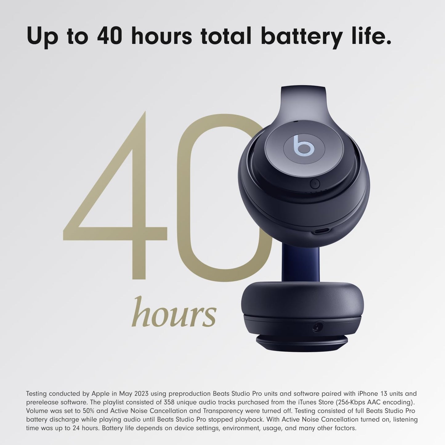 Beats Studio Pro Premium Wireless Over-Ear Headphones- Up to 40-Hour Battery Life, Active Noise Cancelling, Great for Travel & Commuting, Apple & Android Compatible - Exclusive Sand Gray