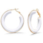 Chunky Gold Resin Hoop Earrings Leverback Statement Huggie Hoops Dangle Drop Dressy Earring Prom Festival Vacation Jewelry for Women
