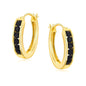 Channel Set Small Huggie Hoop Earrings Sterling Silver or 14K Gold Color,Lightweight Hypoallergenic CZ Diamond Chunky Hoop Earrings for Women