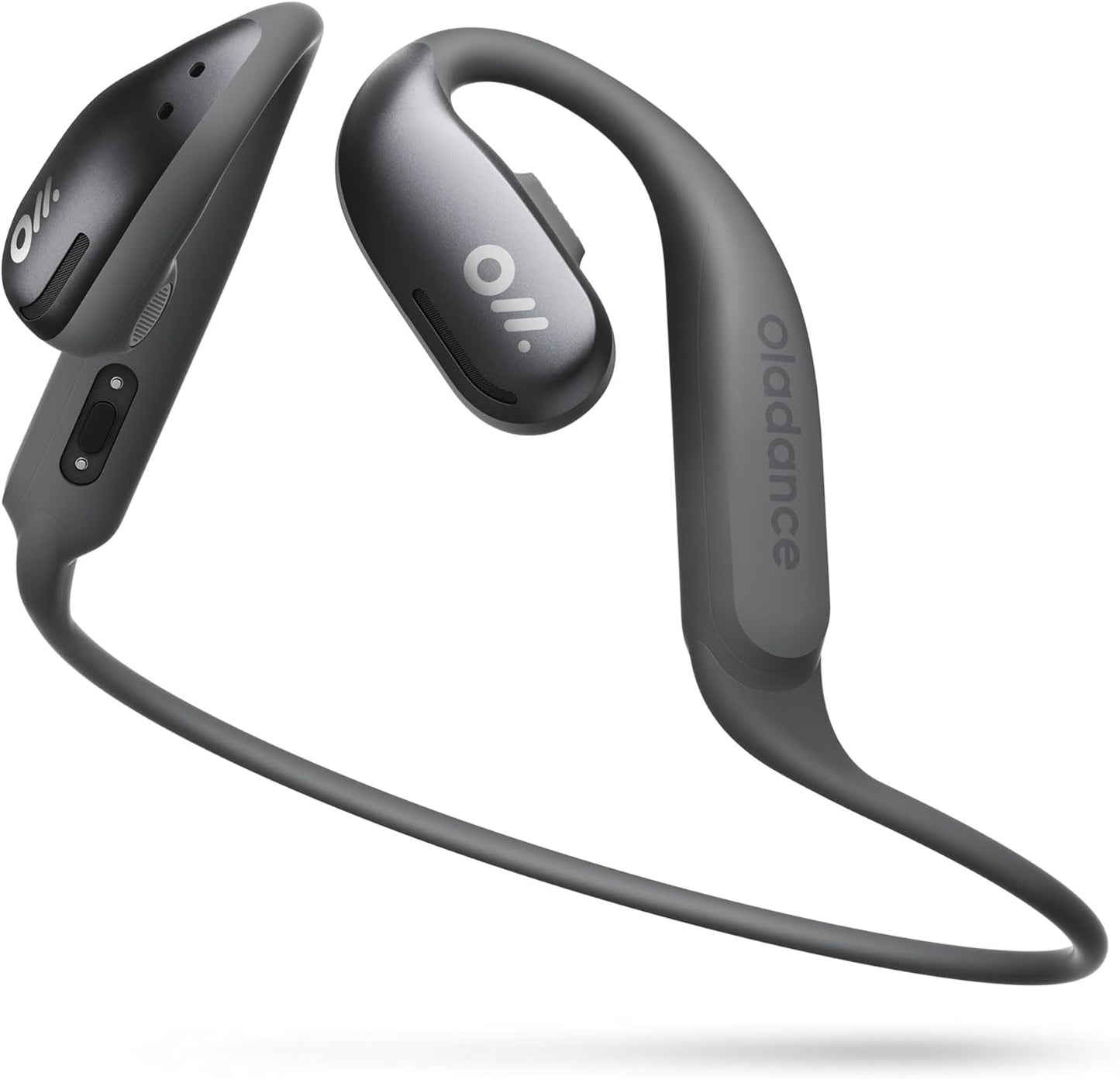 Oladance OWS Sports Open Ear Headphones, Comfortable & Stable Fit, 15H Battery Life, IPX8 Waterproof, Noise Canceling, Crystal Clear Audio, Multi-Point Bluetooth Connection, Durable Neckband (Grey)
