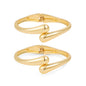 2pcs Gold Bangle Bracelets for Women, Trendy Hinged Cuff Open Wide Chunky Gold Bracelet Stack Arm Cuff Jewelry for Women