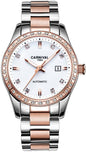 LOREO Women's Automatic Watch Diamond-Accented Dress Watch for Women Self-Winding Mechanical Watch with Sapphire Crystal Stainless Steel Two-Tone Bracelet 33MM Elegant Wrist Watch