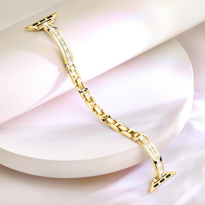 Missair Bands Compatible with Apple Watch Band 38mm 40mm 41mm 42mm 44mm 45mm 46mm 49mm for Women, Slim Metal Dressy Jewelry Bracelet with Bling Diamond for iWatch Series 11 10 9 8 7 6 5 4 3 SE Ultra