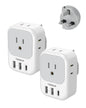 TESSAN 2 Pack European Travel Plug Adapter, Europe Power Converter