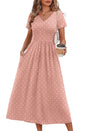 OFEEFAN Summer Dresses for Women Flowy Casual A-Line Midi Dress Beach Vacation Sundresses with Pockets S-2XL