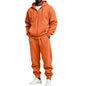 Jogger Sweatpants Matching Outfit For Men 2 Piece Sweat Suits Full Zip Up Hooded Tracksuit Soft Fleece Set