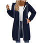 Long Hoodies for Women Zip Up Hooded Sweatshirt Jackets Lightweight Loose Comfort Fleece Fashion Fall Winter Clothes