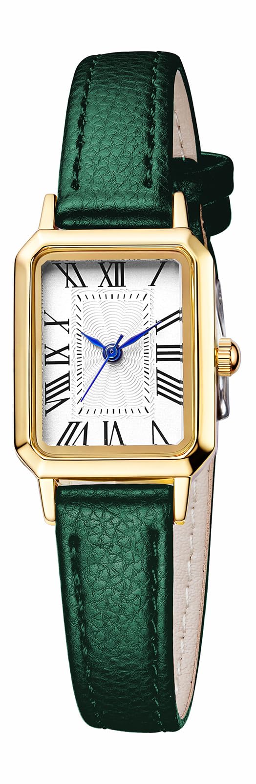 BESTKANG Leather Strap Watches for Women Elegant Dainty Ladies Watch Vintage Rectangle Women Quartz Wrist Watch