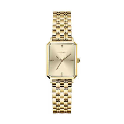 Roberto Marino RM1982 Women’s Luxury Watch Rectangular Gold – Japanese Quartz Movement, Vintage Stainless Steel Design, Silver Dial, Elegant Dress Timepiece, 3ATM Water Resistant – Reloj para Mujer