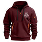 RTTUIOP Hoodies for Men Quarter Zip Pullover Tactical Sweatshirt Vintage Long Sleeve Casual Fashion Hoodie With Pockets