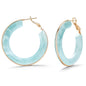 Chunky Gold Resin Hoop Earrings Leverback Statement Huggie Hoops Dangle Drop Dressy Earring Prom Festival Vacation Jewelry for Women