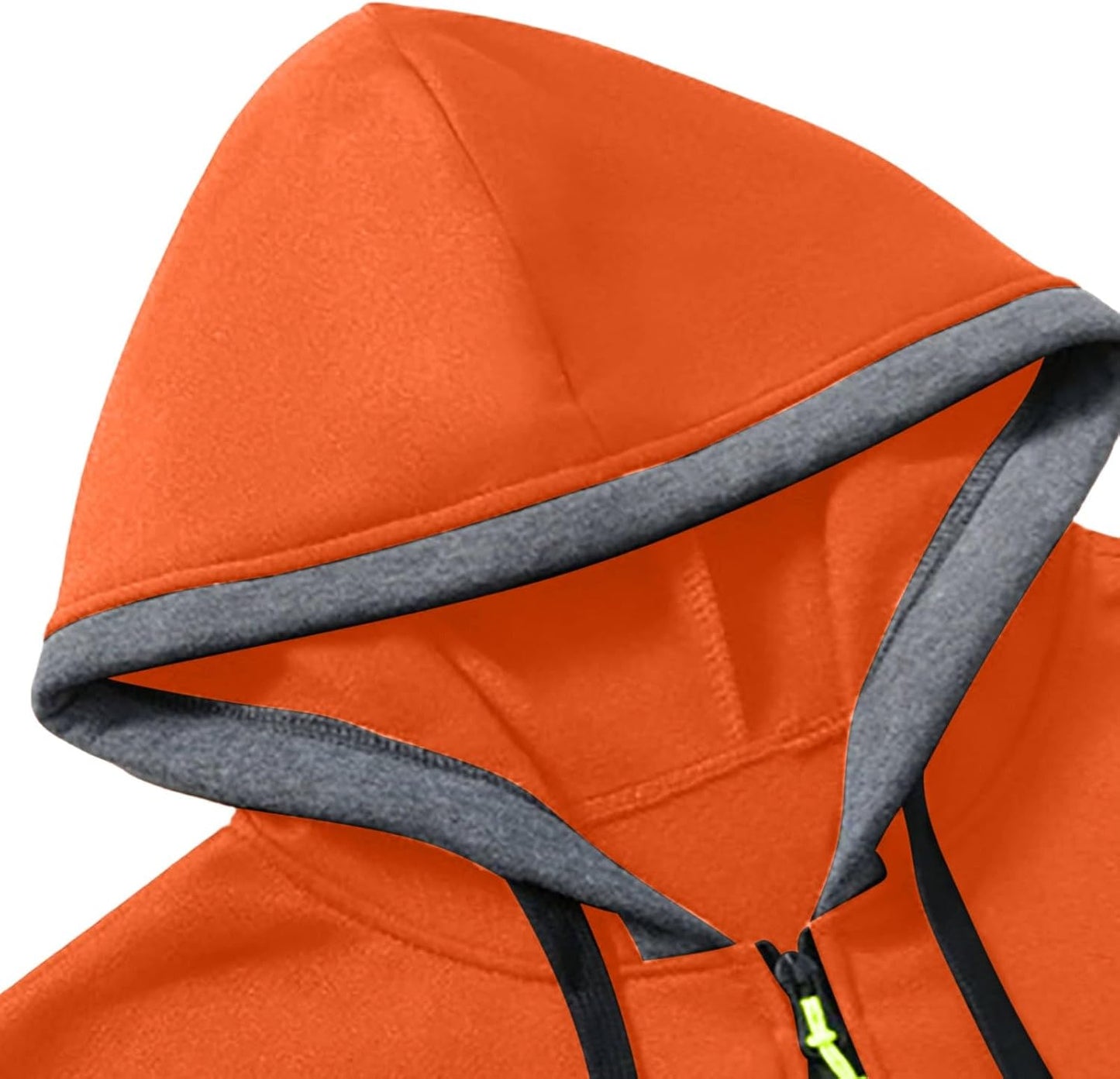 JOAU Men Casual Heavyweight Zip Long Sleeve Hooded Sweatshirt with Pockets | Fall Winter Thickened Warm Fashion Tops for Baggy Sweat Running Trendy Comfy Outdoor Travel Vacation Wear