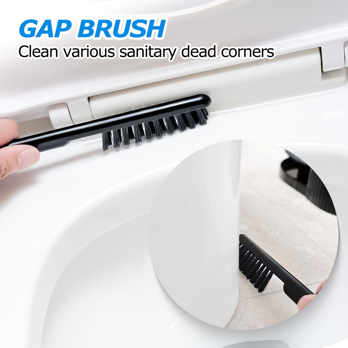 FORASTO 2 in 1 Toilet Plunger and Brush Set，Extended Handle Plunger，Toilet Bowl Brush Plunger Set, Bathroom Cleaning Tools ，Toilet Brush Plunger Combo，Cleaning Brush，Bathroom Cleaning Supplies