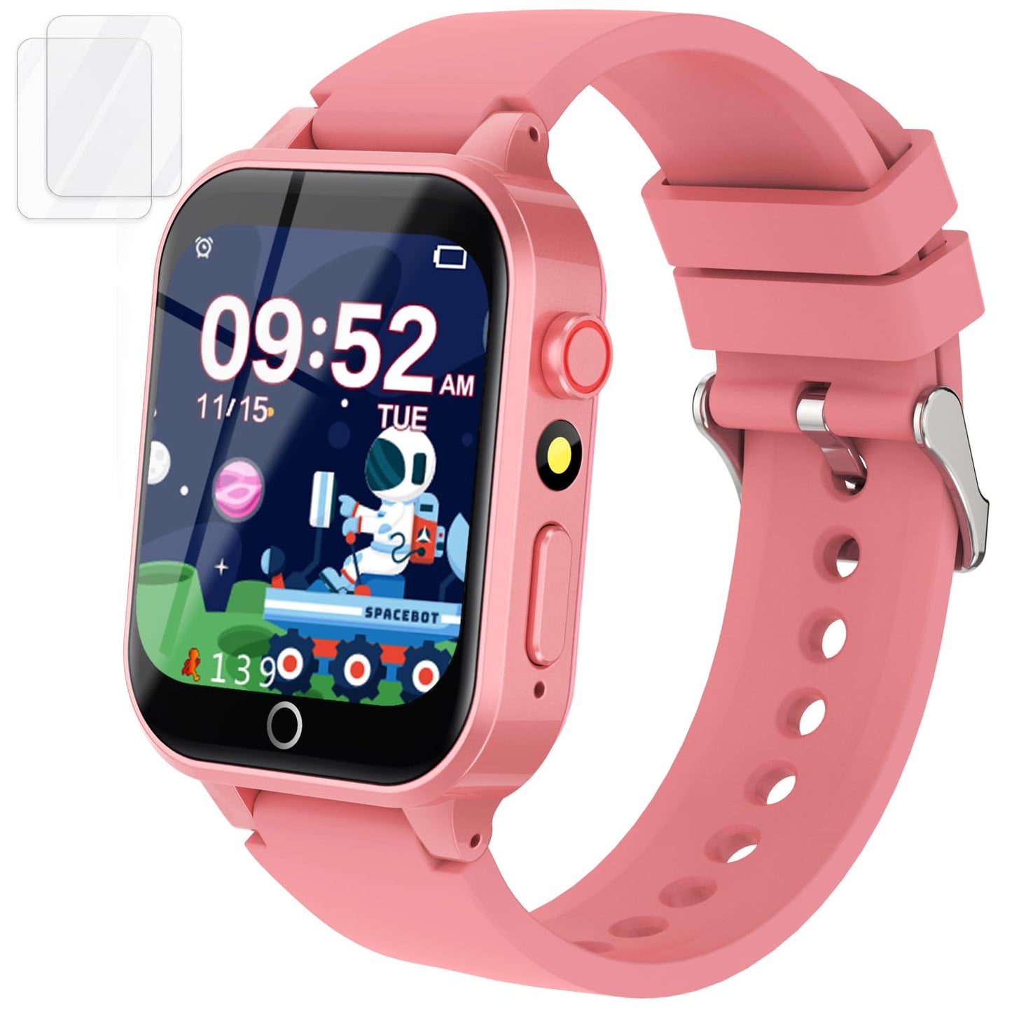 Kids Smart Watch Gift for Girls Age 5-12, 39 Games HD Touch Screen Watches with Video Camera Music Player Pedometer Flashlight 12/24 hr Educational Toys Birthday Gifts for Girls Ages 7 8 9 10