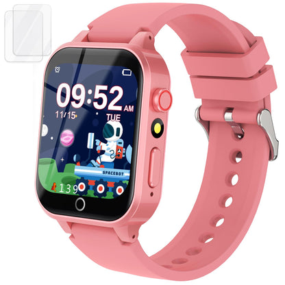 Kids Smart Watch Gift for Girls Age 5-12, 39 Games HD Touch Screen Watches with Video Camera Music Player Pedometer Flashlight 12/24 hr Educational Toys Birthday Gifts for Girls Ages 7 8 9 10